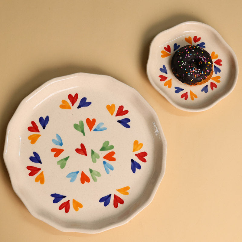 Buy Clover Snack Plate - Set Of Two Dinner Set from Vaaree