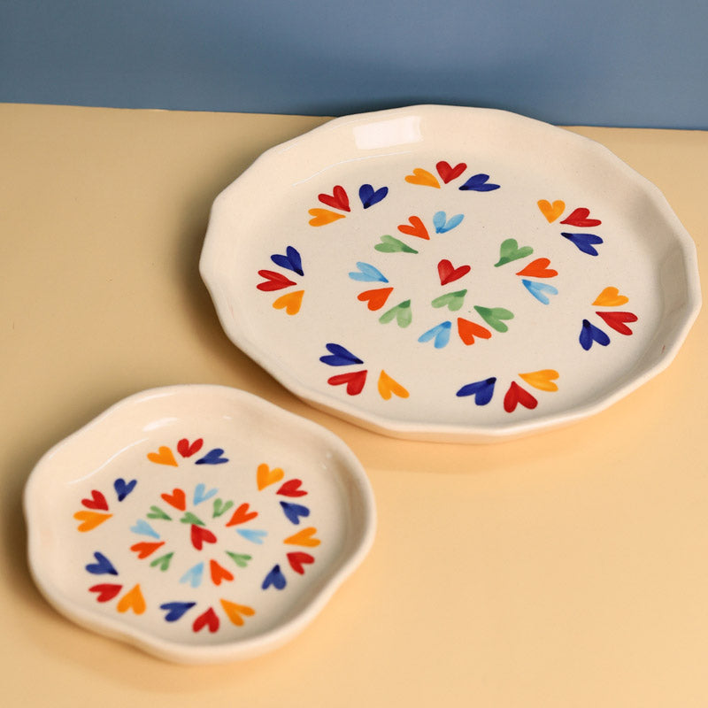 Buy Clover Snack Plate - Set Of Two Dinner Set from Vaaree