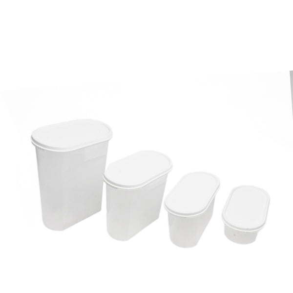 Corey White Storage Conatiners (2800 ml/1800 ml/1200 ml/650 ml) - Set Of Four