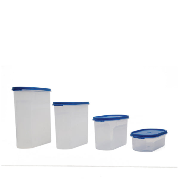 Corey Blue Storage Conatiners (2800 ml/1800 ml/1200 ml/650 ml) - Set Of Four