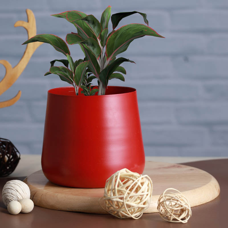 Buy Melva Handcrafted Planter - Red Pots & Planters from Vaaree