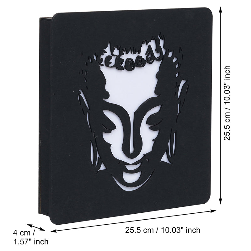 Wall Lamp - Lord Buddha Wooden LED Wall Lamp