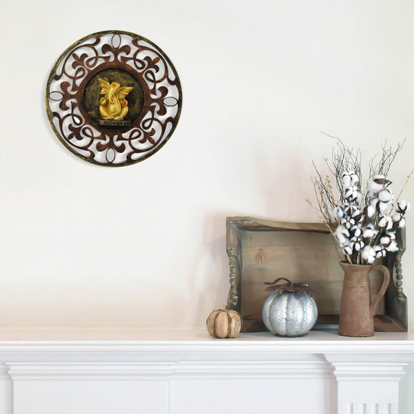 Wall Accents - Ganesha Flora Religious Wall Accent