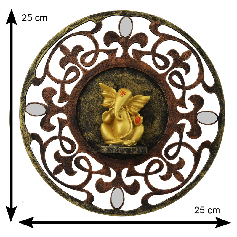 Wall Accents - Ganesha Flora Religious Wall Accent