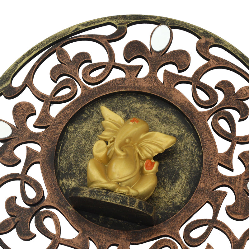 Wall Accents - Ganesha Flora Religious Wall Accent