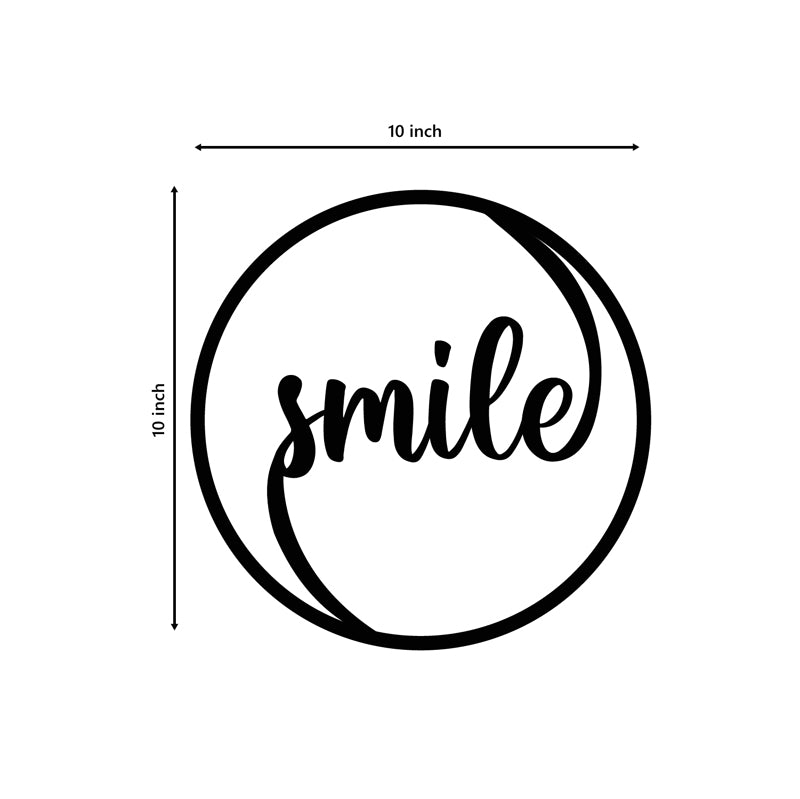 Wall Accents - Smile Circle Typography Wall Art