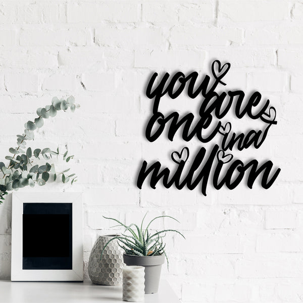 Wall Accents - One In A Million Typography Wall Art