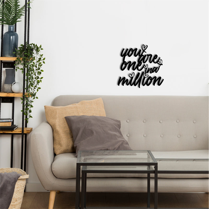 Wall Accents - One In A Million Typography Wall Art