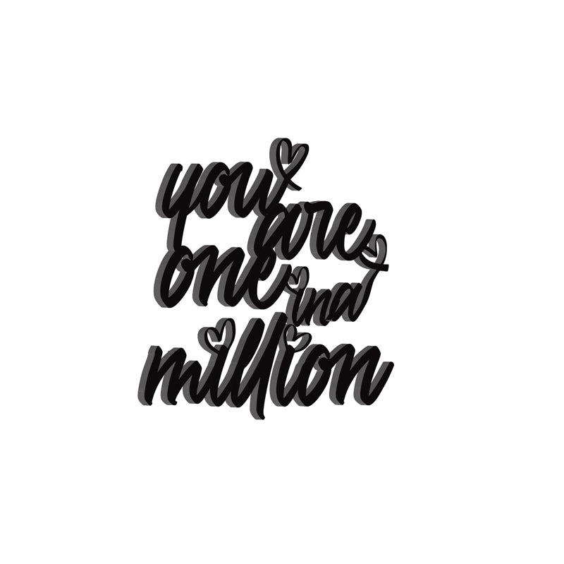 Wall Accents - One In A Million Typography Wall Art