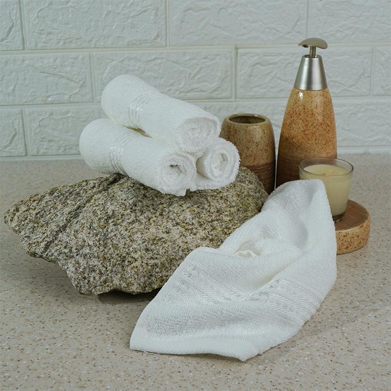 Buy Micro Cotton LuxeDry Solid Face Towel (White) - Set Of Four Hand & Face Towels from Vaaree