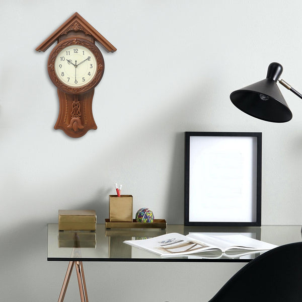 Wall Clock - Igorva Brown Analog Clock