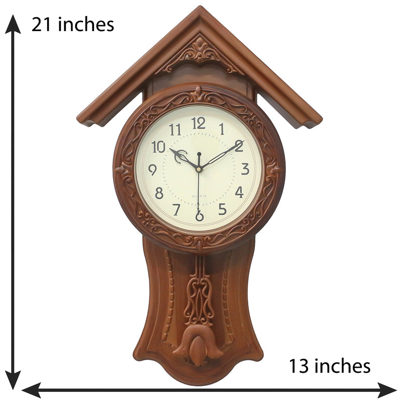 Wall Clock - Igorva Brown Analog Clock