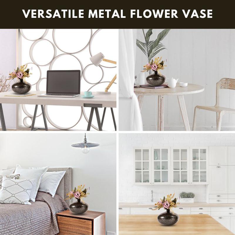 Buy Ollie Metal Vase Vase from Vaaree