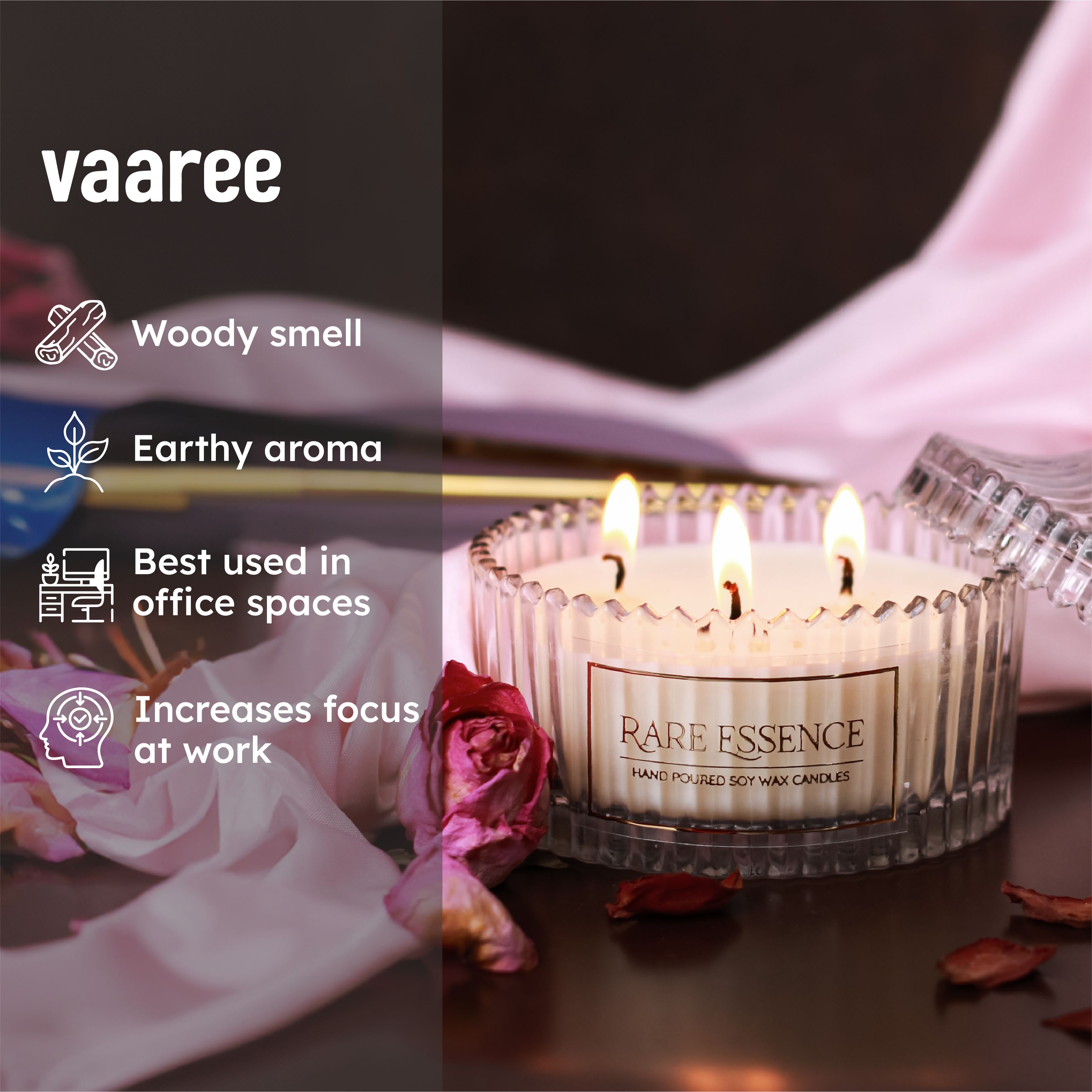 Buy Penelope Carved Jar Candle - Woody Notes Candles from Vaaree