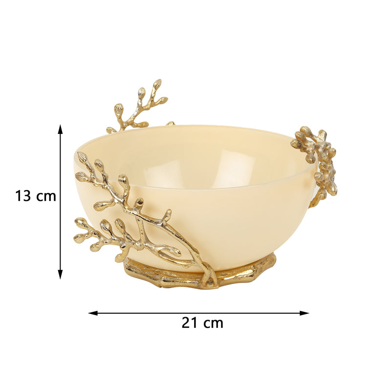 Buy Roscoe Branched Accent Bowl - Cream Accent Bowls & Trays from Vaaree