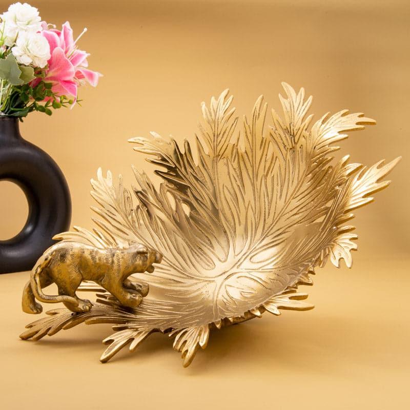 Buy Panther Feast Accent Bowl - Gold Accent Bowls & Trays from Vaaree