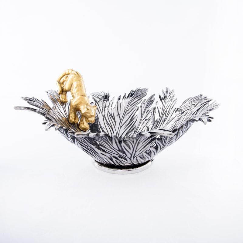 Buy Panther Feast Accent Bowl - Silver Accent Bowls & Trays from Vaaree