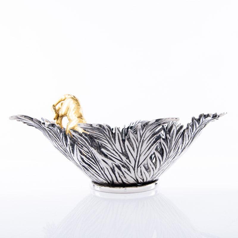 Buy Panther Feast Accent Bowl - Silver Accent Bowls & Trays from Vaaree