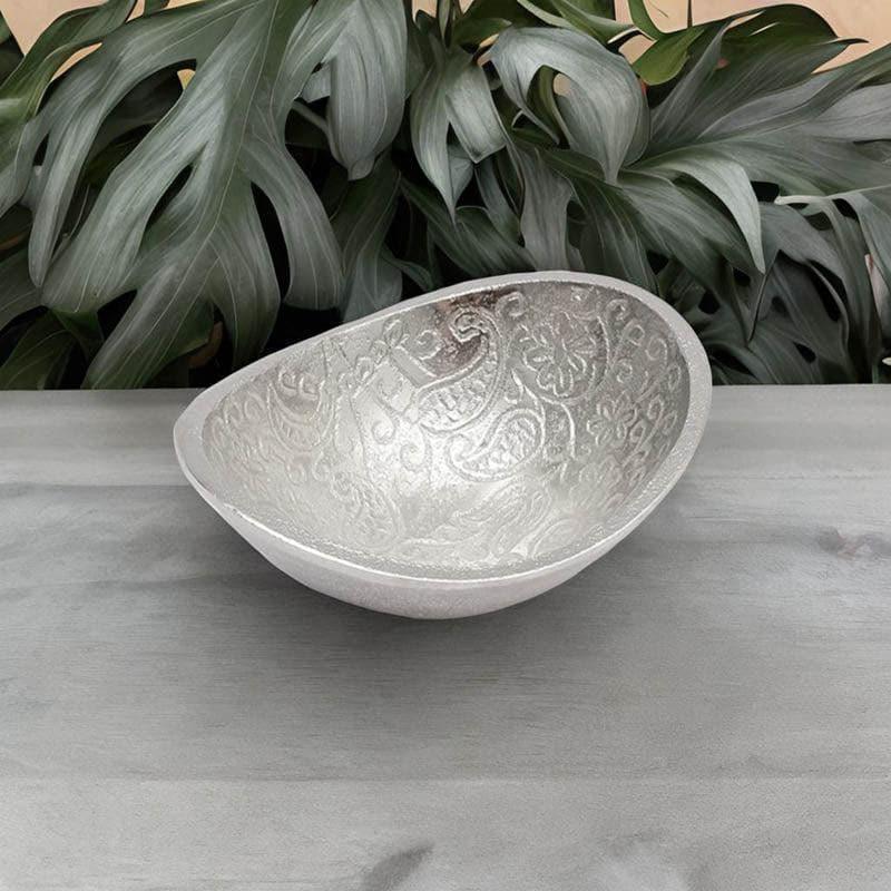 Buy Regal Silver Decorative Bowl Accent Bowls & Trays from Vaaree