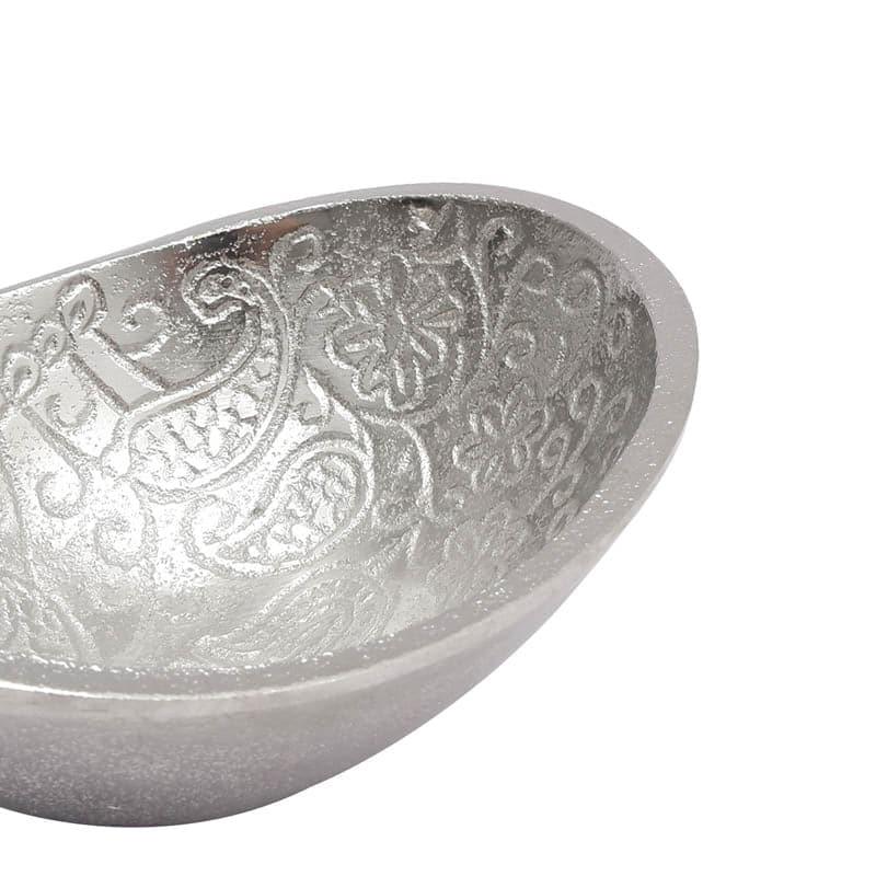 Buy Regal Silver Decorative Bowl Accent Bowls & Trays from Vaaree