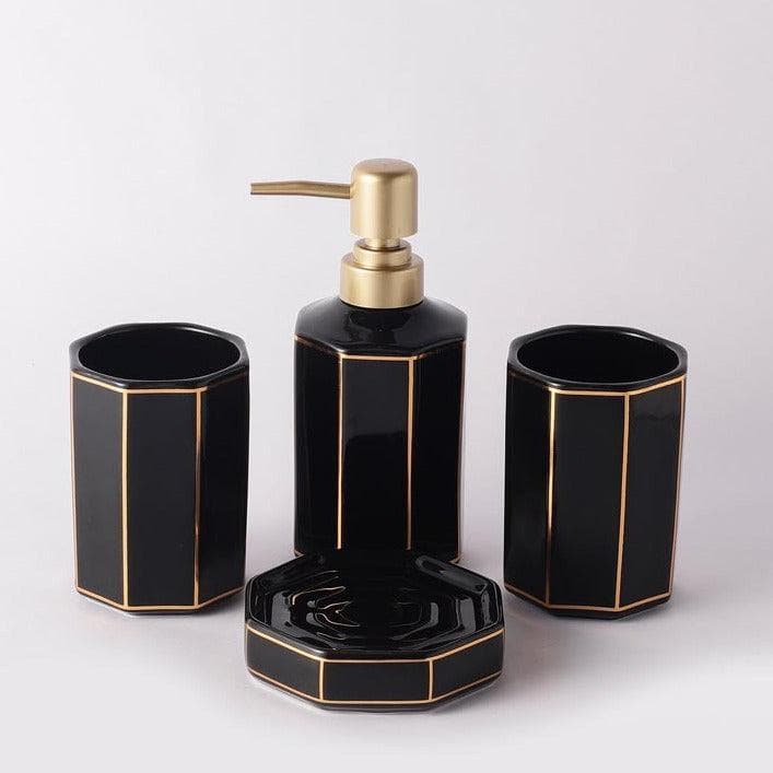 Buy Dimensional Bathroom Set - Black Accessories & Sets from Vaaree