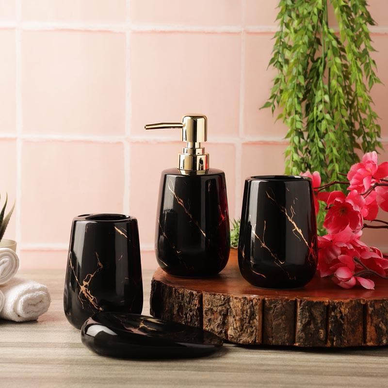 Buy Siroqa Bathroom Set - Black Accessories & Sets from Vaaree