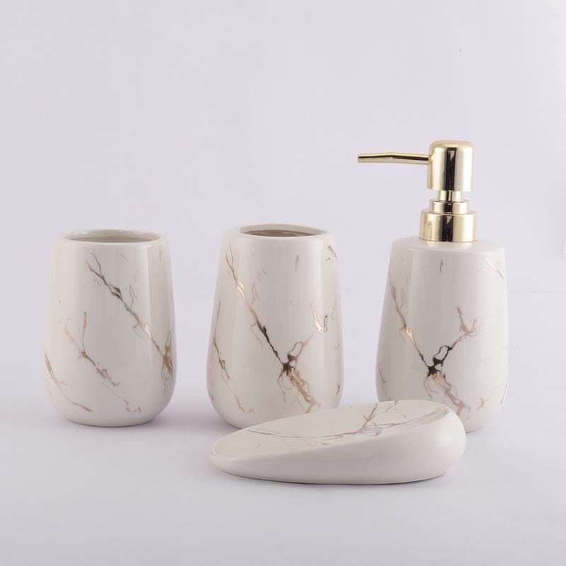 Buy Siroqa Bathroom Set - White Accessories & Sets from Vaaree