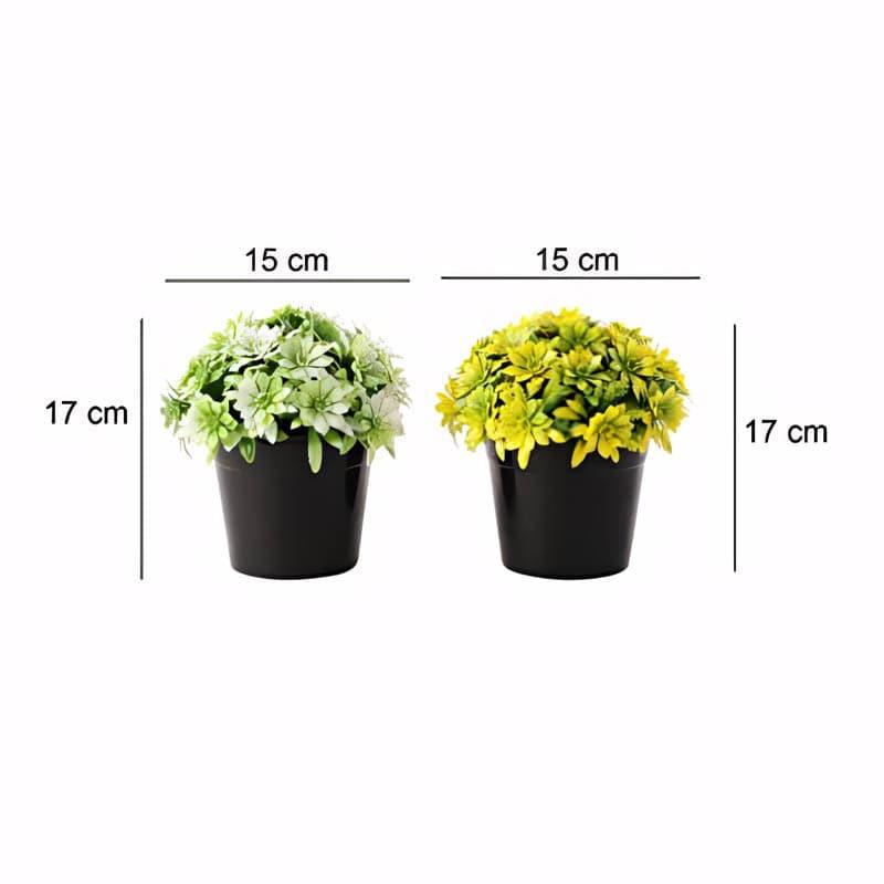 Buy Aster Faux Plant In Sadro Pot - Set Of Two Artificial Flowers from Vaaree