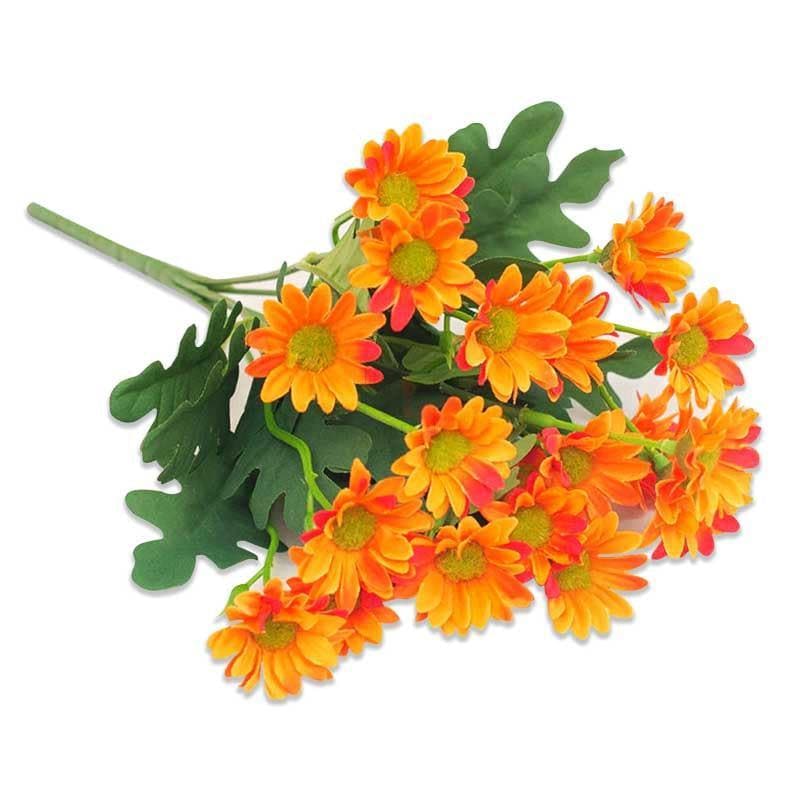 Artificial Flowers - Bit-Daisy Floral Stick - Orange