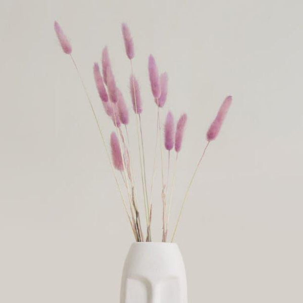 Artificial Flowers - Bucky Dried Bunny Tail Stick (Purple) - Set Of Fifteen