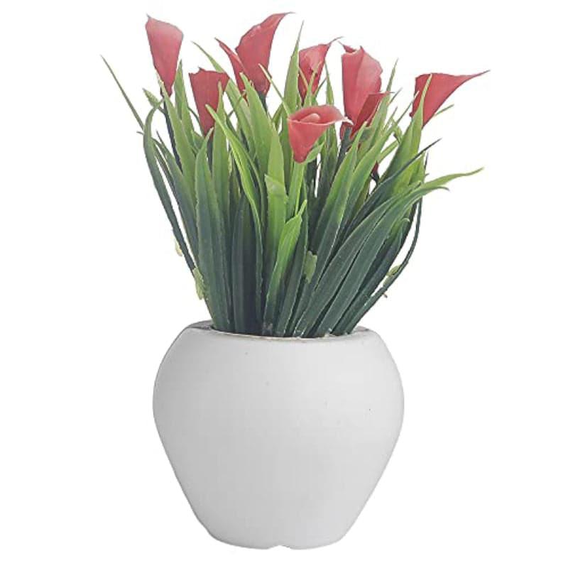 Buy Ember Faux Plant Apple Pot (Purple & Pink) - Set Of Two Artificial Flowers from Vaaree