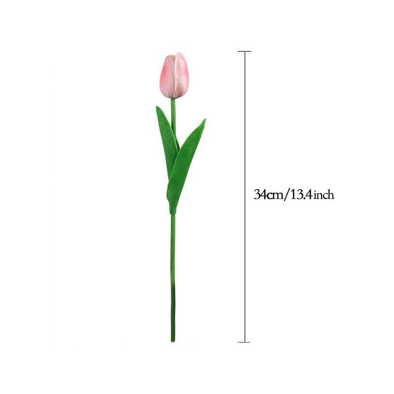 Artificial Flowers - Faux Acropolis Tulip Bunch (Pink) - Set Of Five