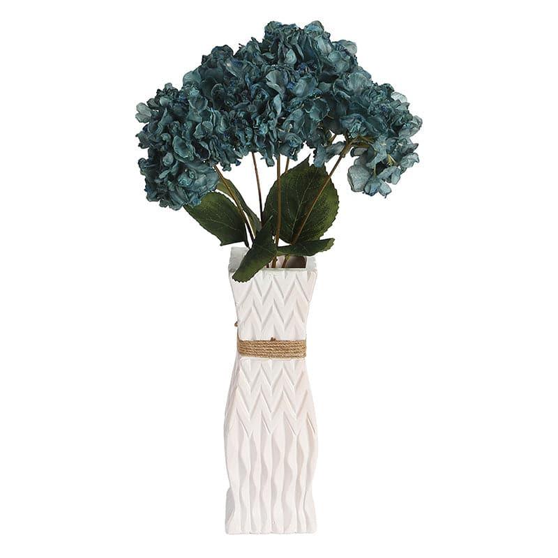 Buy Faux Albidus Hydrangea Floral Bunch - Blue Artificial Flowers from Vaaree