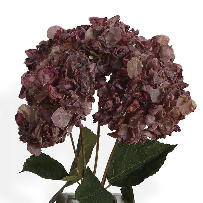 Buy Faux Albidus Hydrangea Floral Bunch - Brown Artificial Flowers from Vaaree