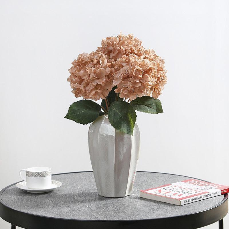 Buy Faux Albidus Hydrangea Floral Bunch - Coral Peach Artificial Flowers from Vaaree