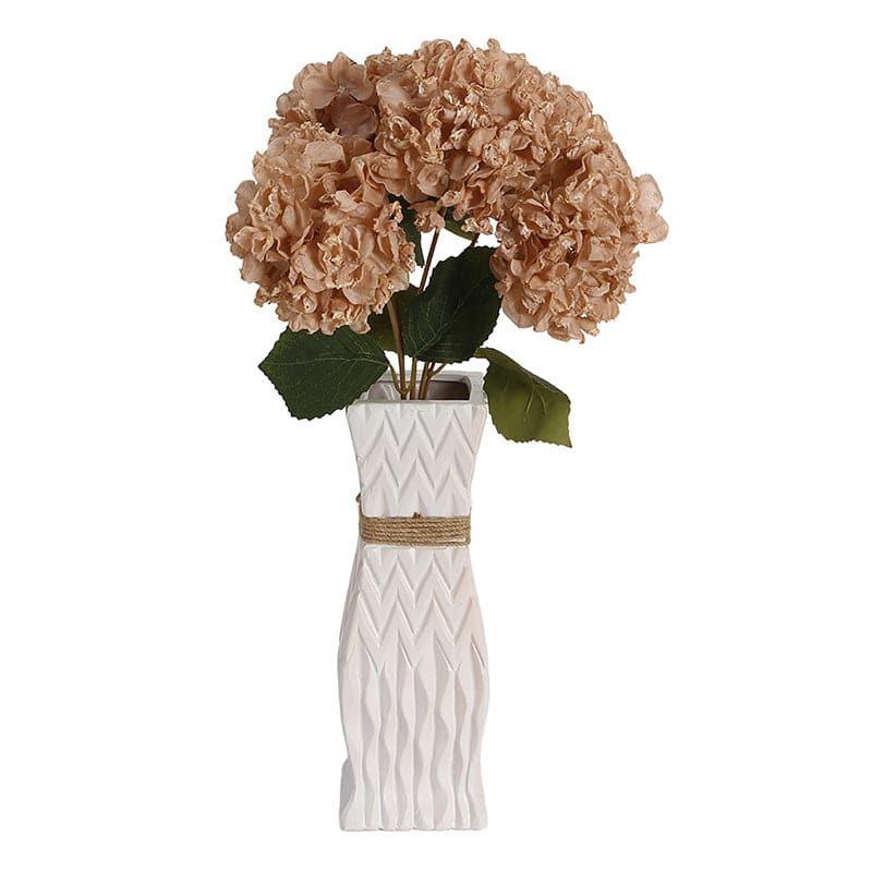 Buy Faux Albidus Hydrangea Floral Bunch - Coral Peach Artificial Flowers from Vaaree