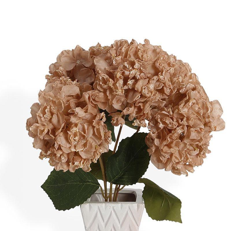 Buy Faux Albidus Hydrangea Floral Bunch - Coral Peach Artificial Flowers from Vaaree