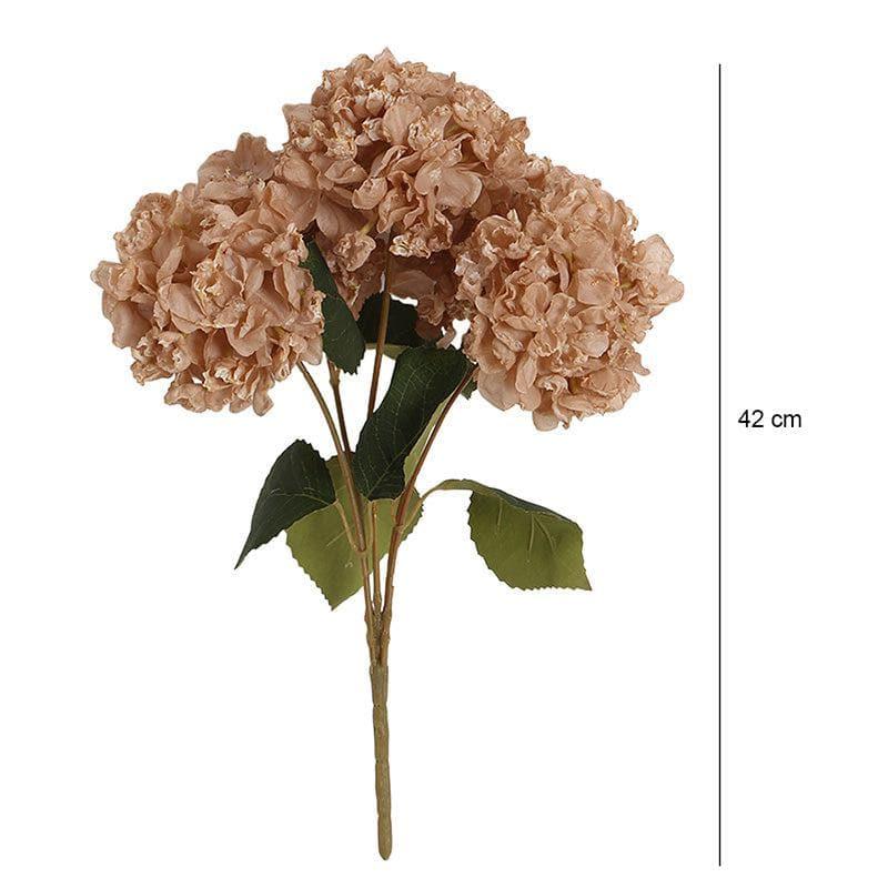 Buy Faux Albidus Hydrangea Floral Bunch - Coral Peach Artificial Flowers from Vaaree