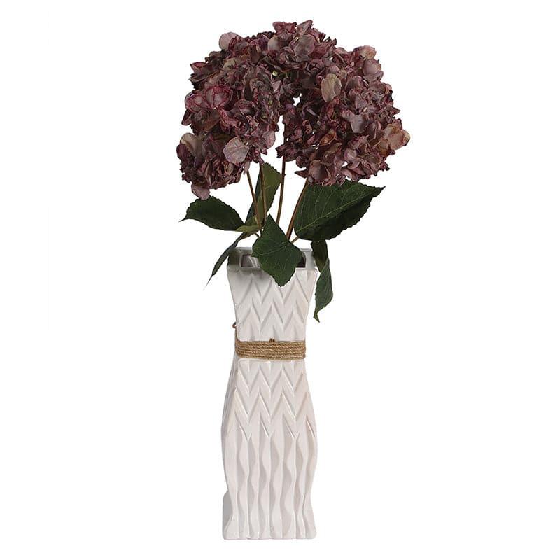 Buy Faux Albidus Hydrangea Floral Bunch - Dark Purple Artificial Flowers from Vaaree