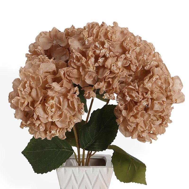 Buy Faux Albidus Hydrangea Floral Bunch - Peach Artificial Flowers from Vaaree