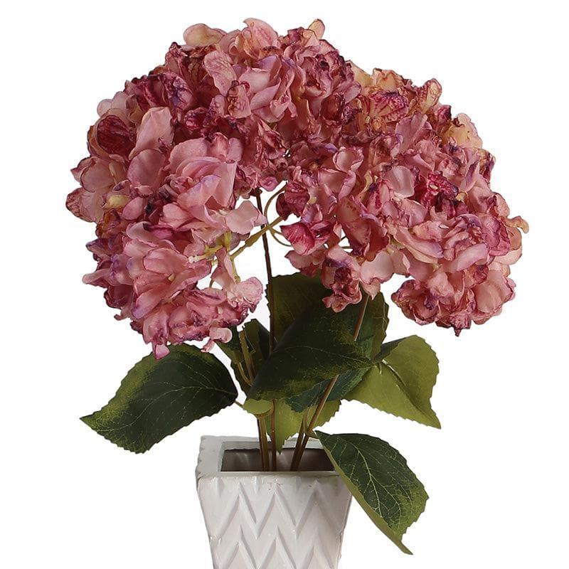 Buy Faux Albidus Hydrangea Floral Bunch - Pink Artificial Flowers from Vaaree