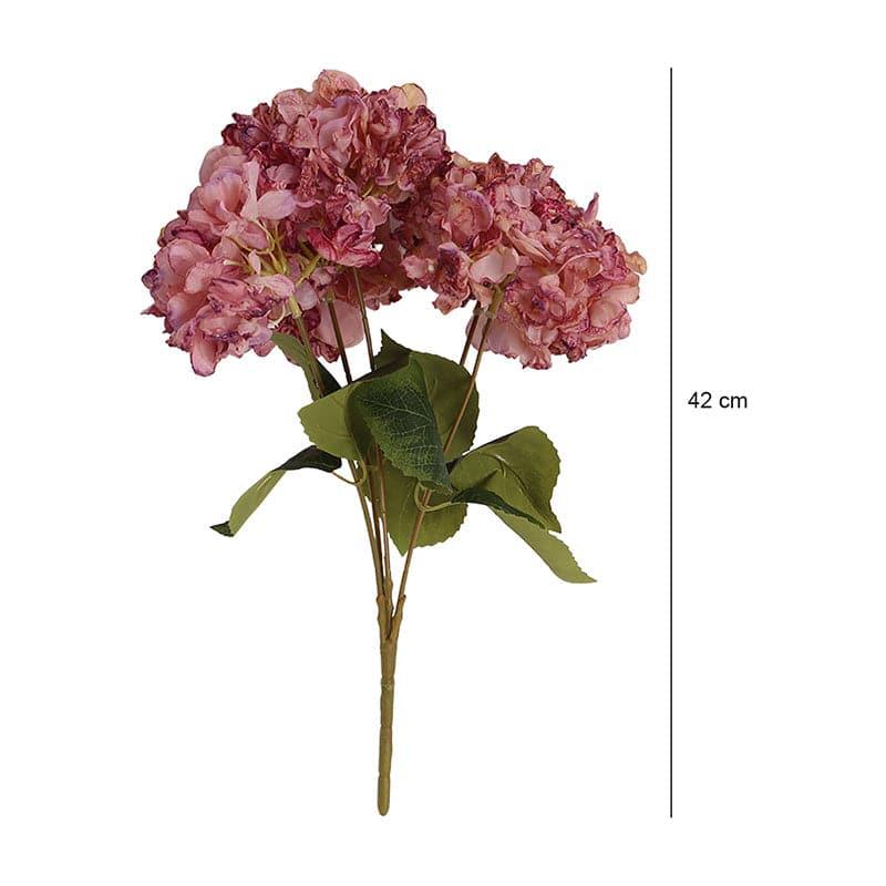 Buy Faux Albidus Hydrangea Floral Bunch - Pink Artificial Flowers from Vaaree