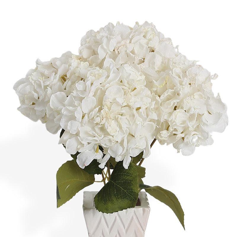 Buy Faux Albidus Hydrangea Floral Bunch - White Artificial Flowers from Vaaree