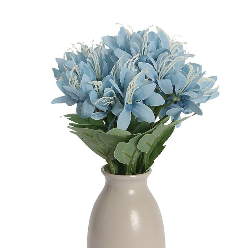 Buy Faux Amaryllis Daisy Bunch (Blue) - Set Of Two Artificial Flowers from Vaaree