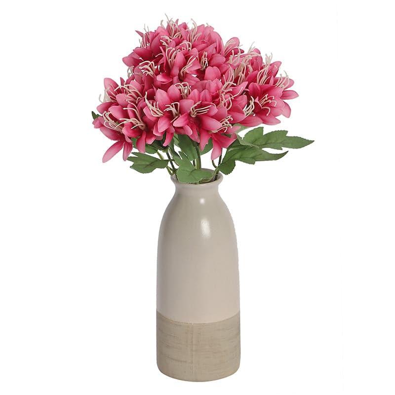 Buy Faux Daisy Amaryllis Bunch (Dark Pink) - Set Of Two Artificial Flowers from Vaaree