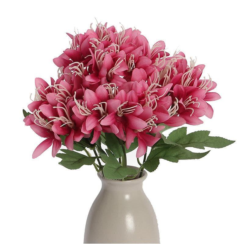 Buy Faux Daisy Amaryllis Bunch (Dark Pink) - Set Of Two Artificial Flowers from Vaaree