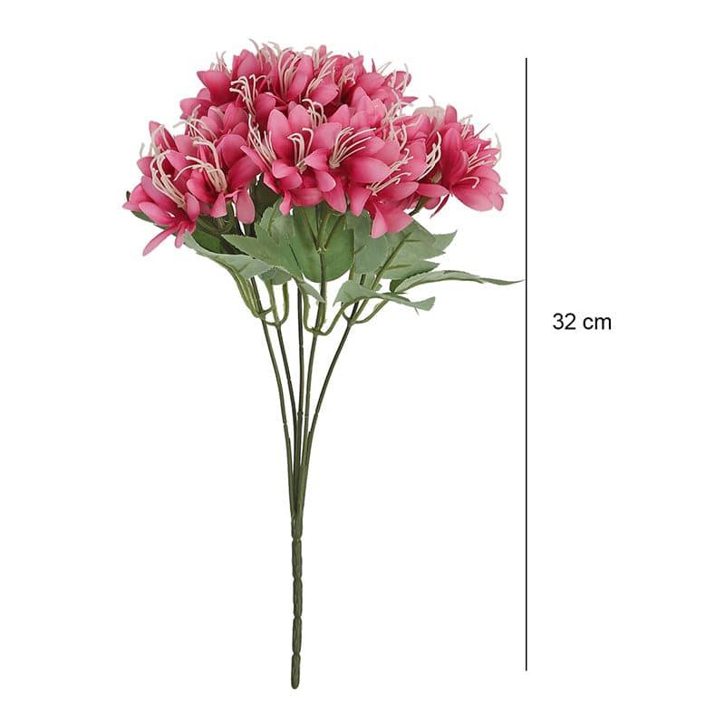 Buy Faux Daisy Amaryllis Bunch (Dark Pink) - Set Of Two Artificial Flowers from Vaaree