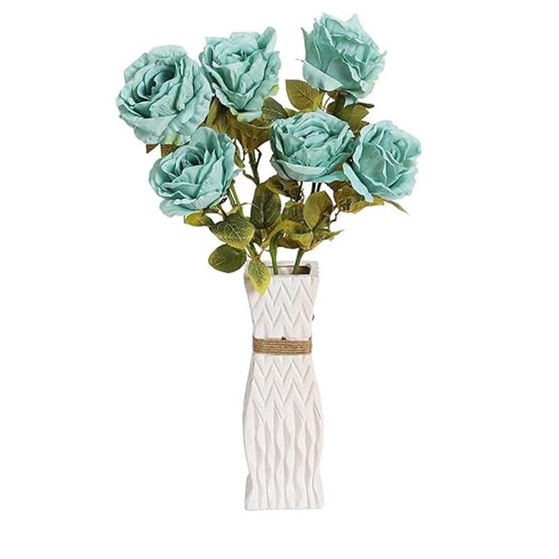 Buy Faux Autumn Rose Bunch - Blue Artificial Flowers from Vaaree