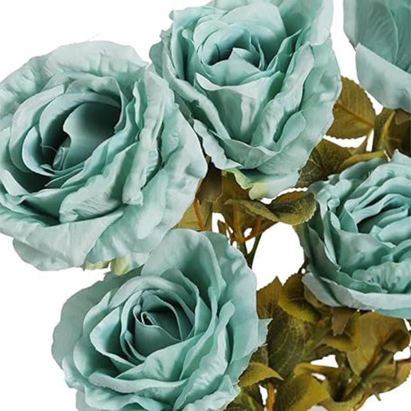 Buy Faux Autumn Rose Bunch - Blue Artificial Flowers from Vaaree