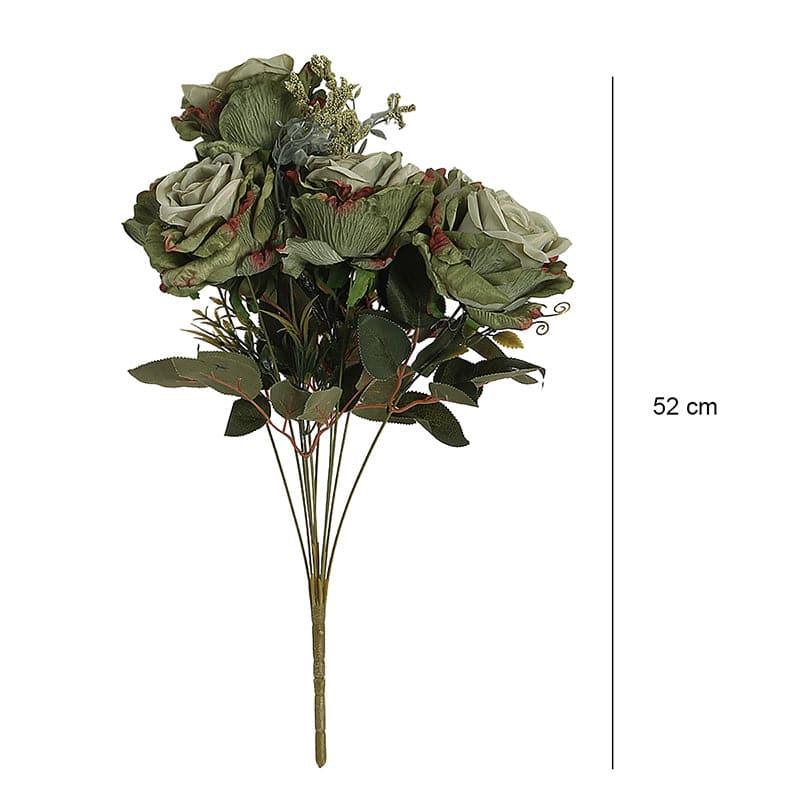 Buy Faux Autumn Rose Bunch - Green Artificial Flowers from Vaaree